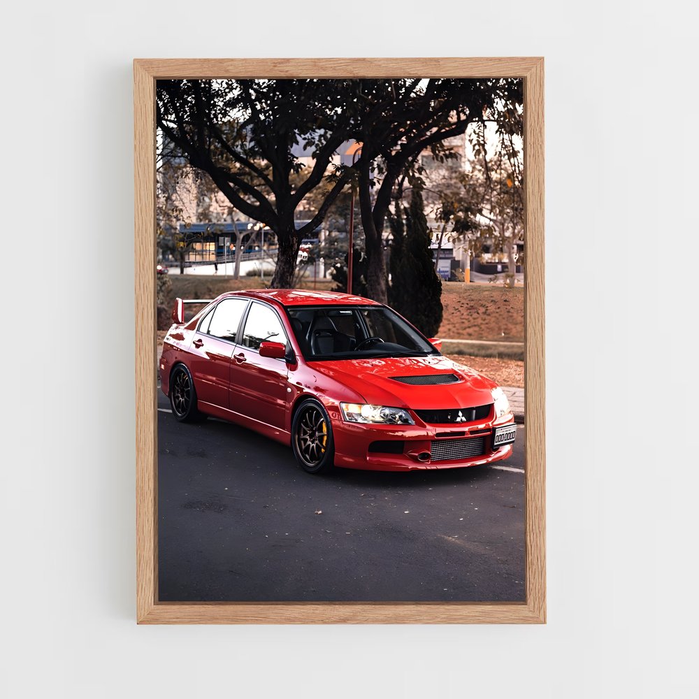 Poster Lancer Rouge – affiche Mitsubishi (vue 4)